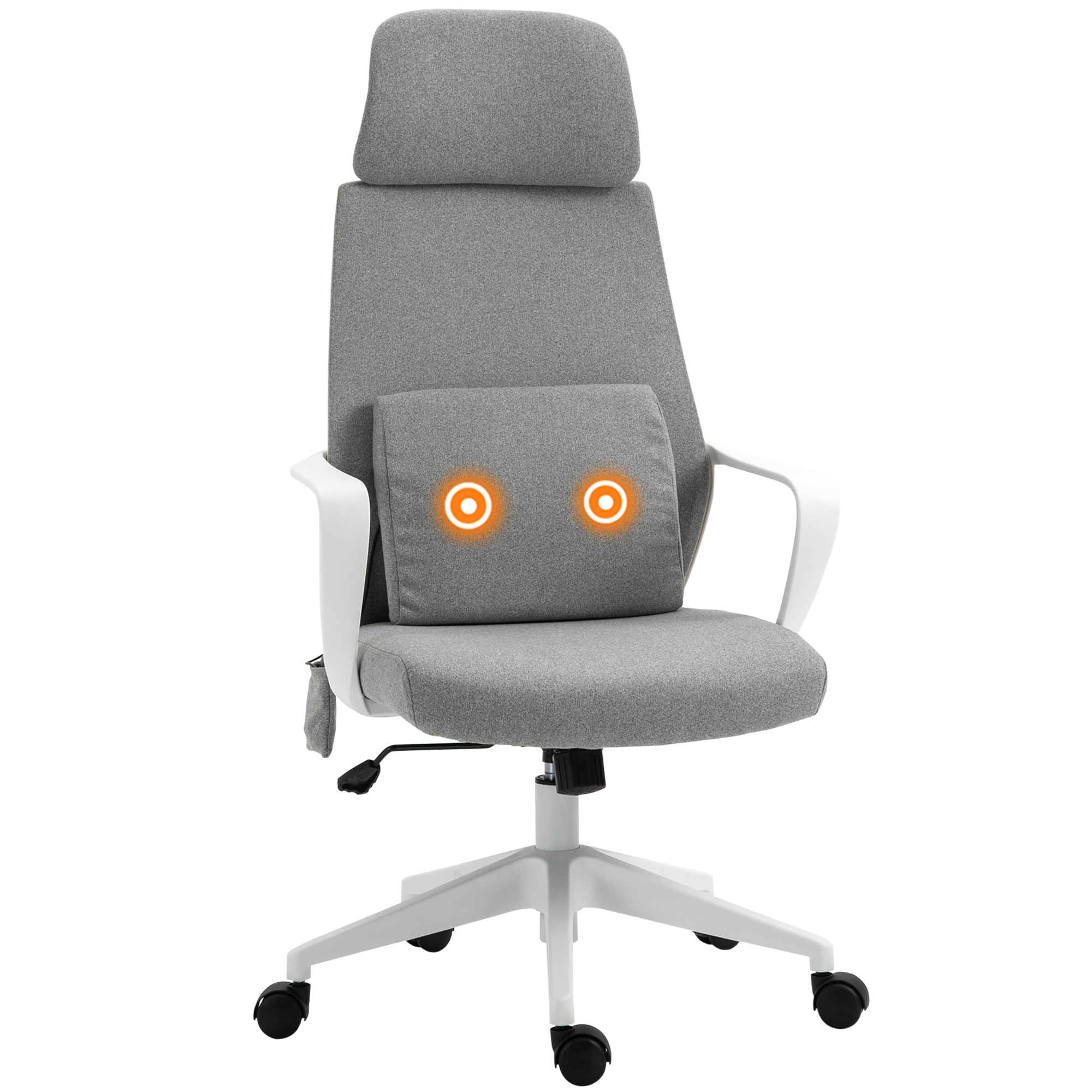 Massage Pillow Office Chair - Grey