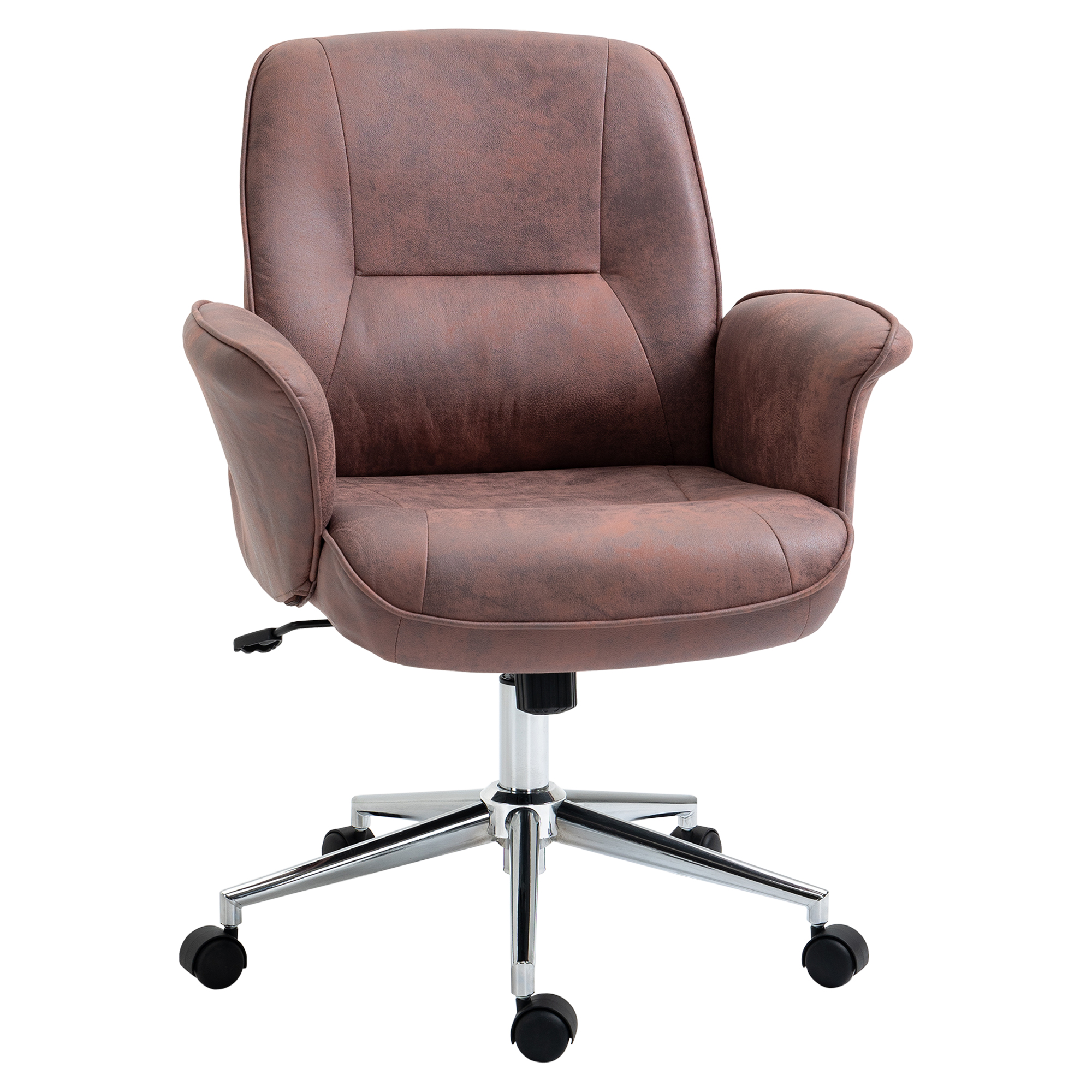 Office Chair, Desk Chair, Swivel Computer Chair with Armrest and Rolling Wheels for Home and Work, Red