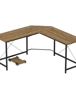 Corner L-Shape Computer Desk PC Workstation Writing Gaming Table Home Office