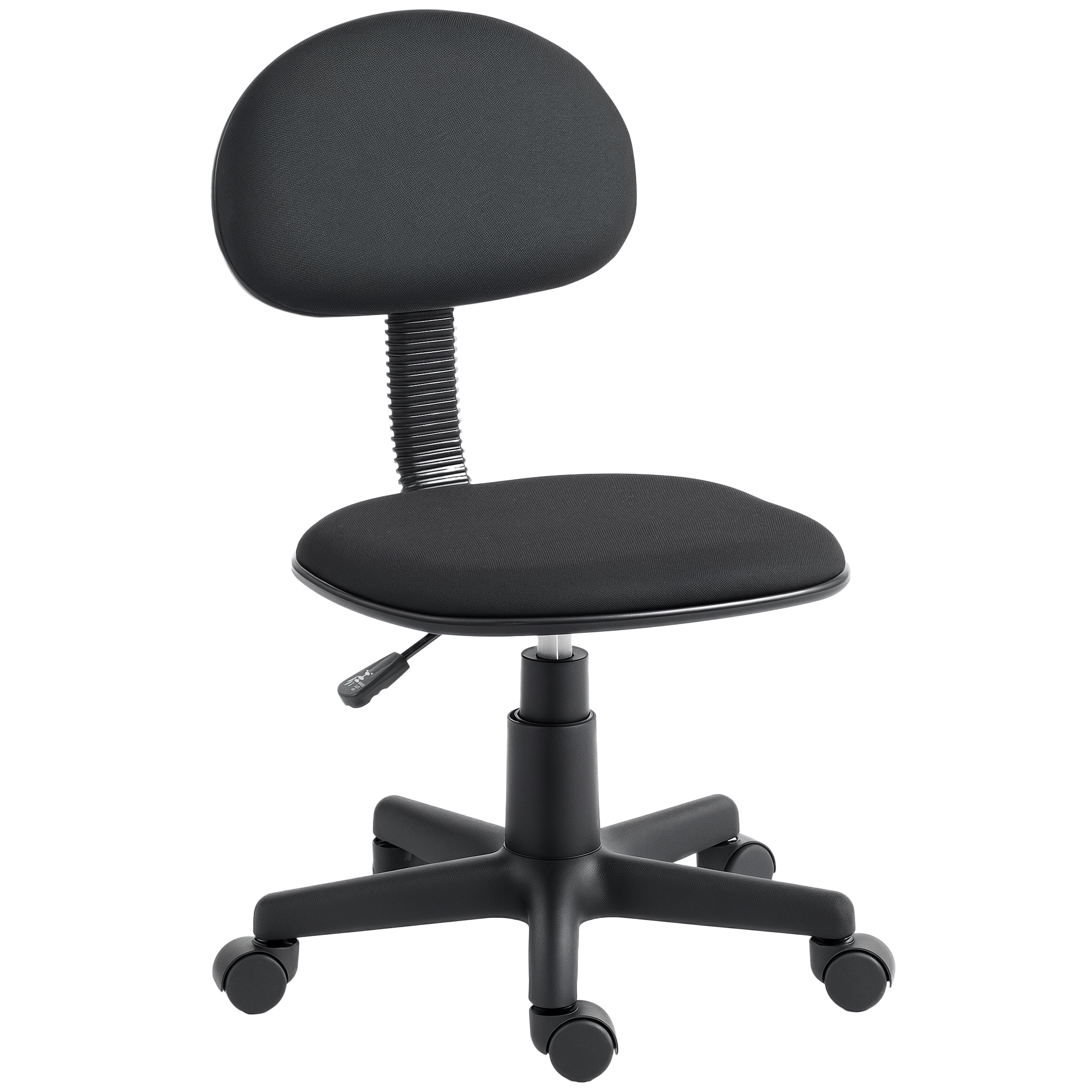 Small Armless Office Chair - Black