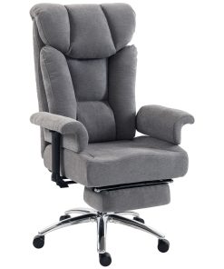Big and Tall Office Chair, 250 kg Heavy Duty Executive Desk Chair with Adjustable Armrests and High Back, Dark Grey